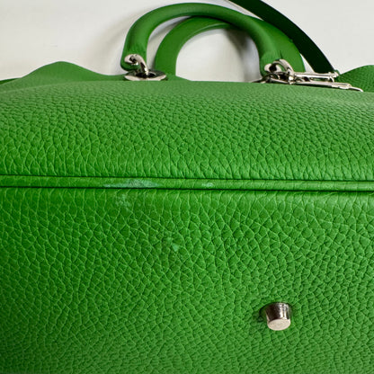 Diorissimo Green pebbled leather Medium