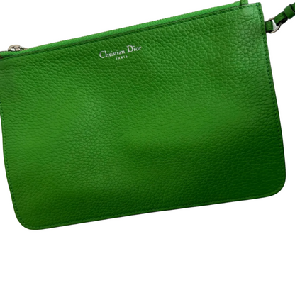Diorissimo Green pebbled leather Medium