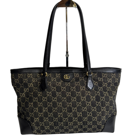 GG Ophidia Tote bag denim black