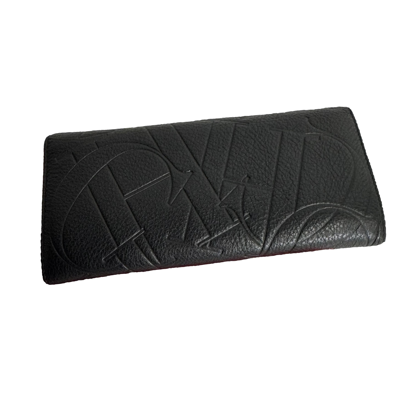 Black leather Factory long wallet with removable coin purse