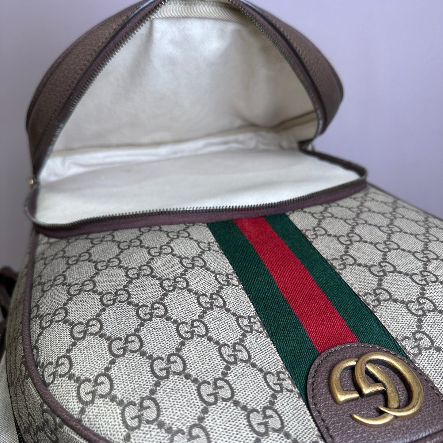 Gucci Ophidia Backpack Supreme Canvas