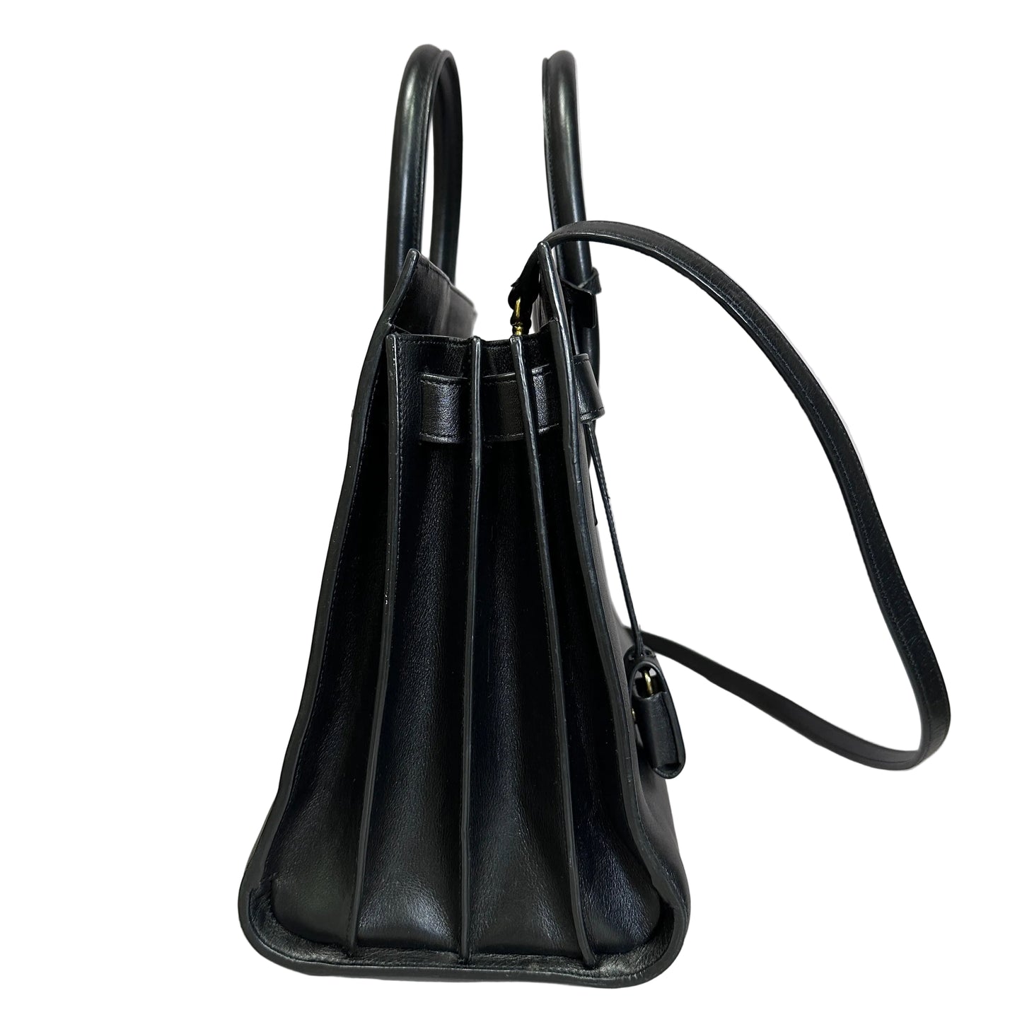 Saint Laurent Sac de jour black leather with crossbody strap