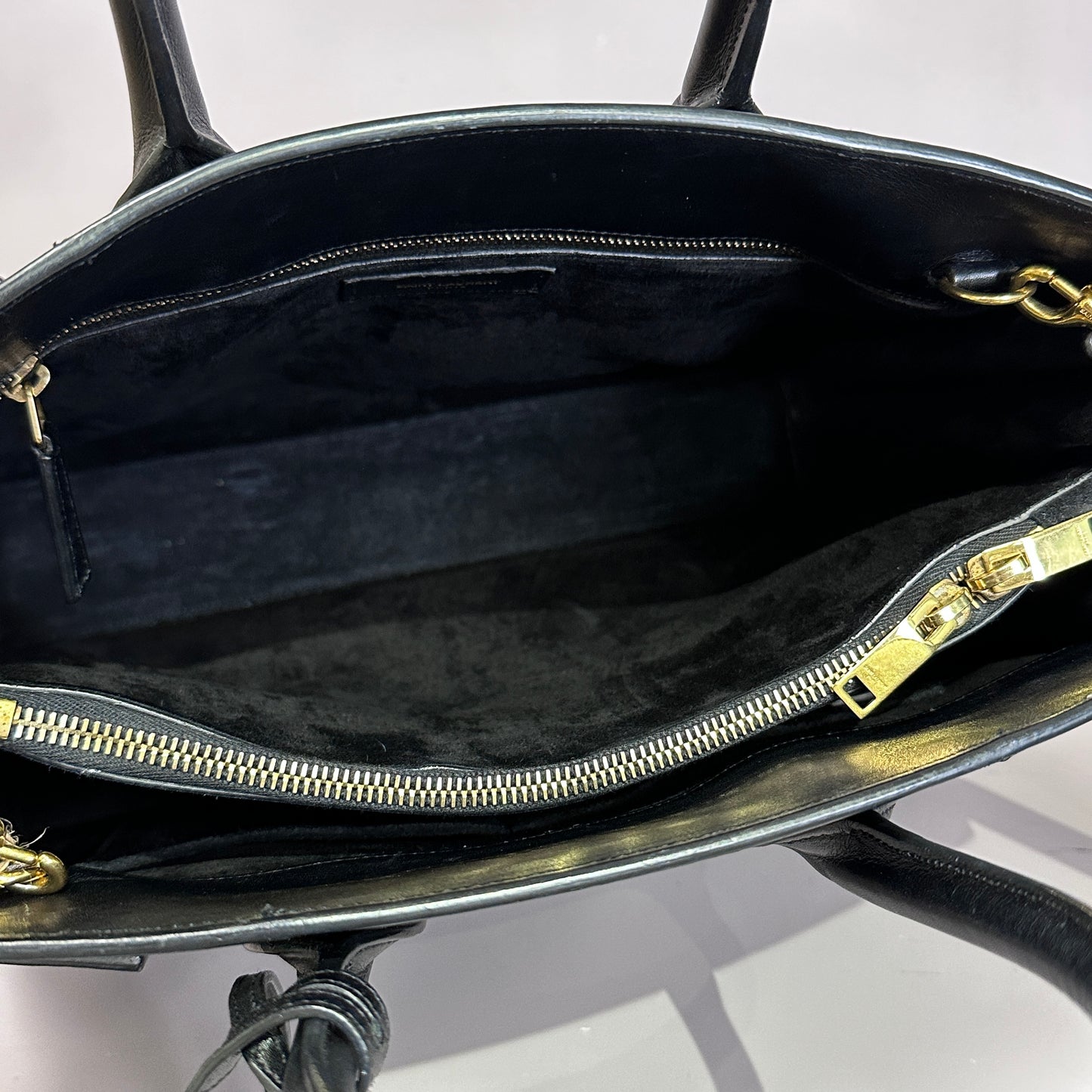 Saint Laurent Sac de jour black leather with crossbody strap