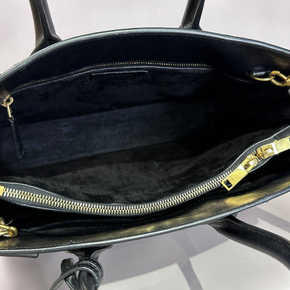 Saint Laurent Sac de jour black leather with crossbody strap