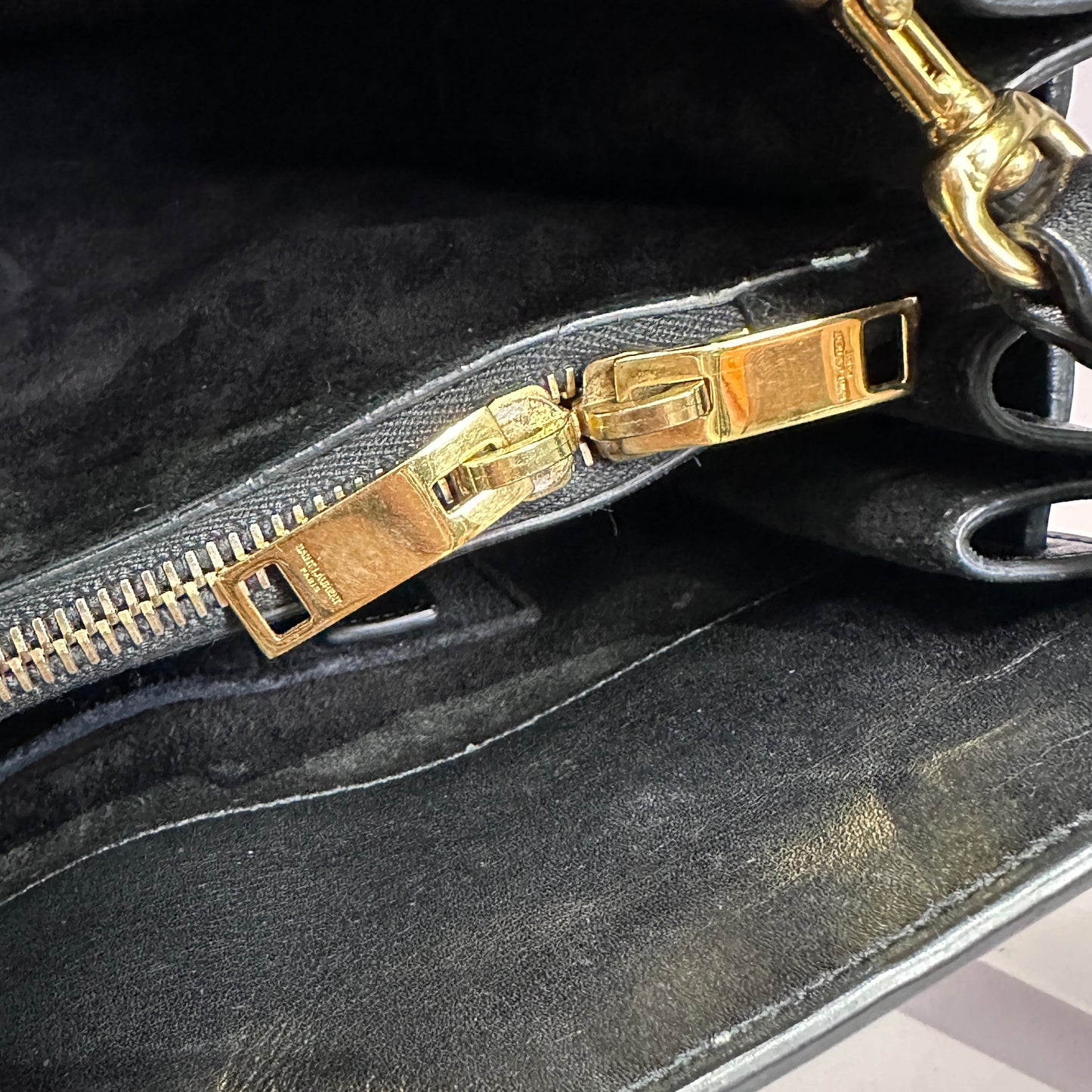 Saint Laurent Sac de jour black leather with crossbody strap