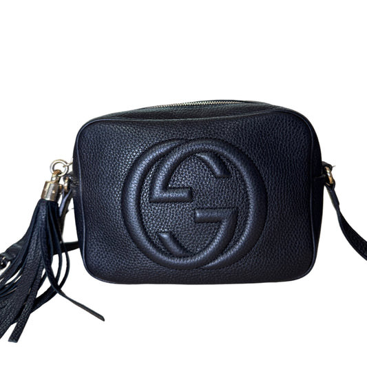 Soho black leather disco bag crossbody