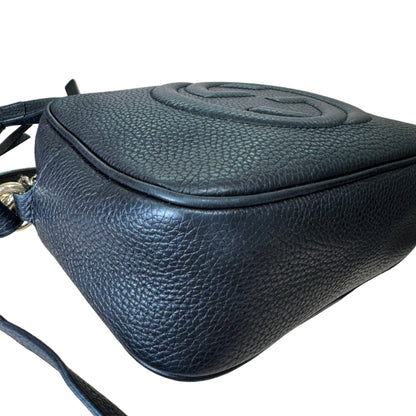 Soho black leather disco bag crossbody
