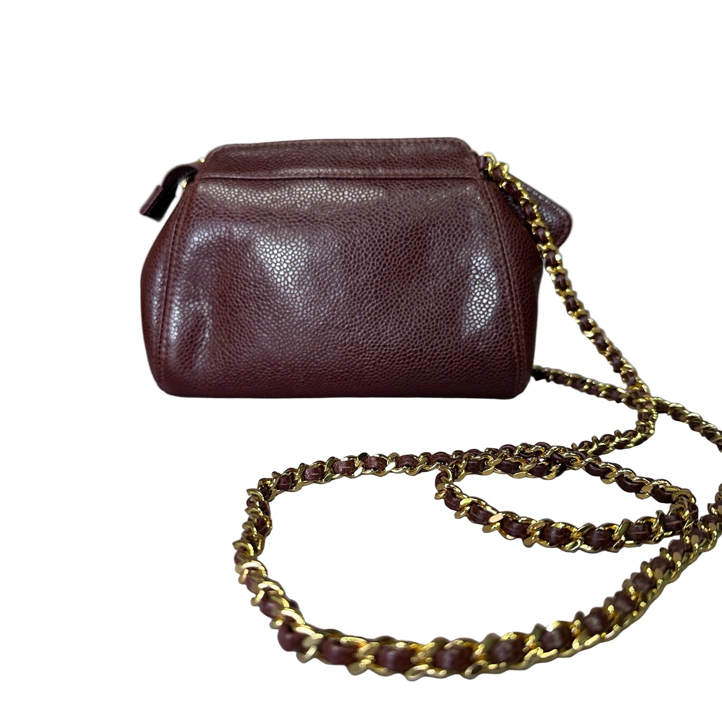 Chanel CC Vintage Caviar Brown crossboy mini