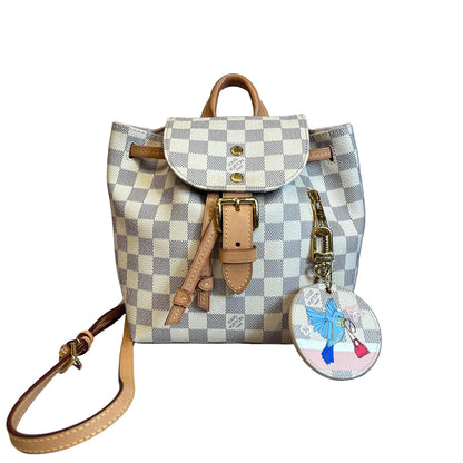Louis Vuitton Sperone BB backpack Damier Azur + Key Charm