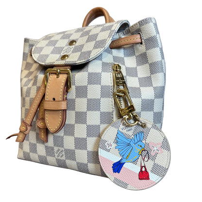 Louis Vuitton Sperone BB backpack Damier Azur + Key Charm
