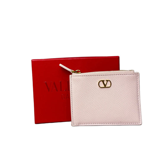 Valentino Garavani Pink Cardholder v logo