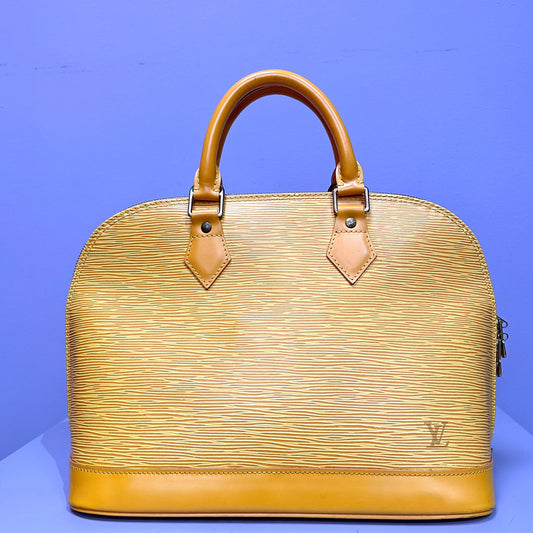 Alma Yellow epi leather handbag/ sin candado