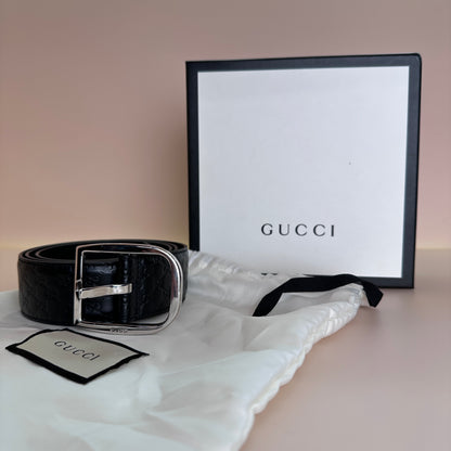 Micro Guccissima Mens Leather Belt 95cm-38