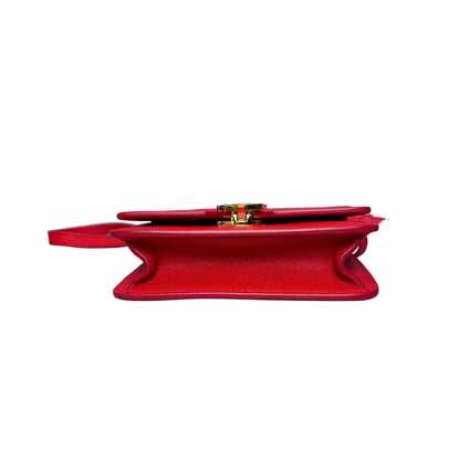 Burberry Grainy Small TB Bag in Red