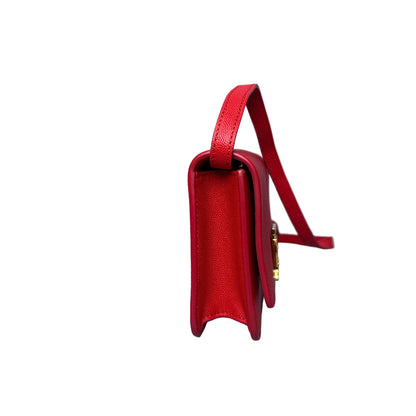 Burberry Grainy Small TB Bag in Red
