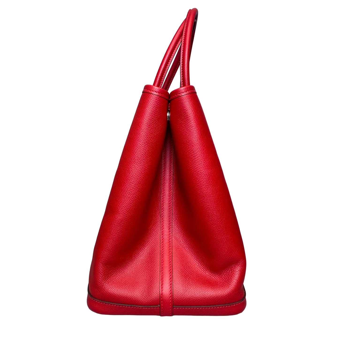 Hermés Garden Party 36 Tote Bag red leather