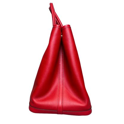 Hermés Garden Party 36 Tote Bag red leather