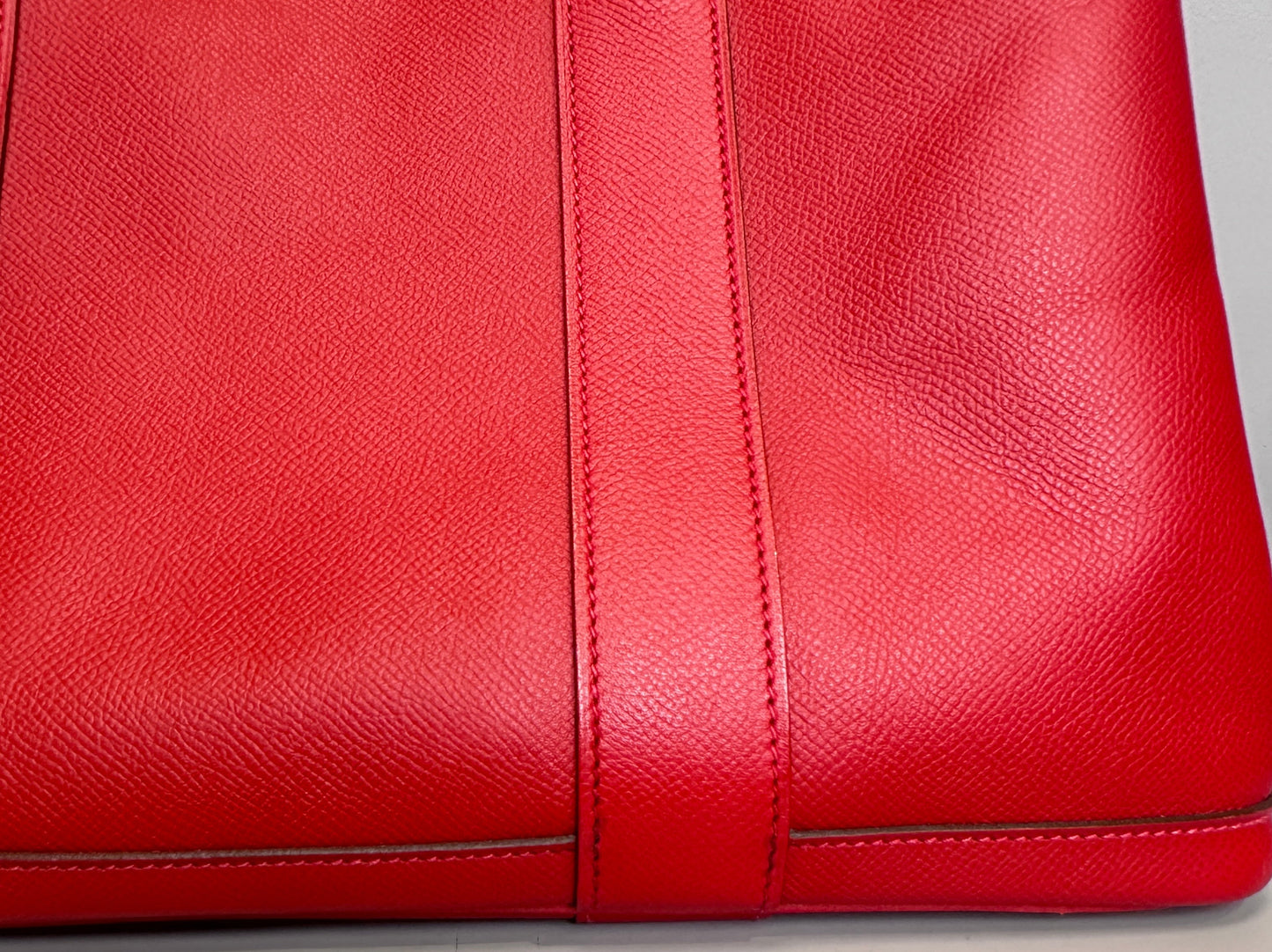 Hermés Garden Party 36 Tote Bag red leather