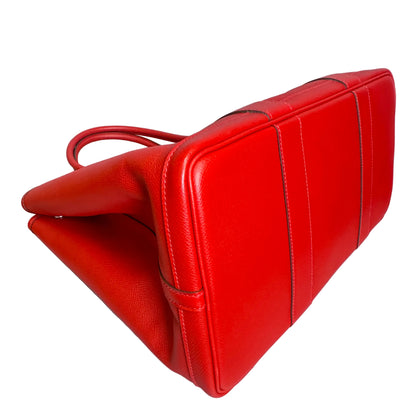 Hermés Garden Party 36 Tote Bag red leather