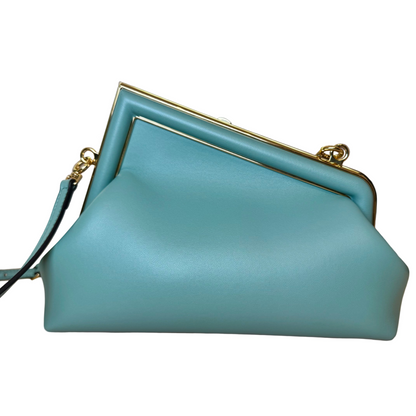 First bag Medium mint green clutch/shoulderbag