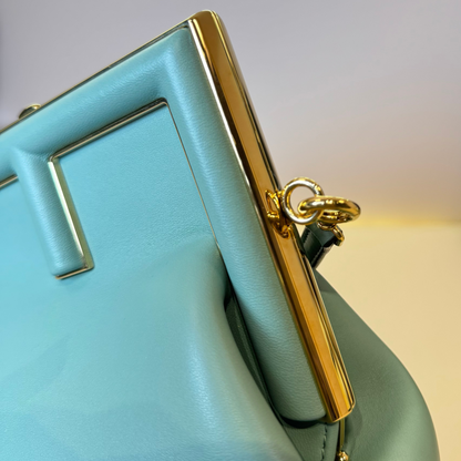 First bag Medium mint green clutch/shoulderbag