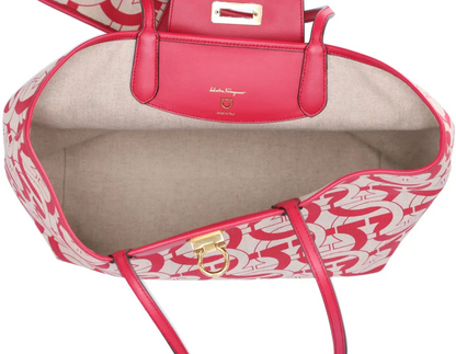 Gancini canvas Tote Pink