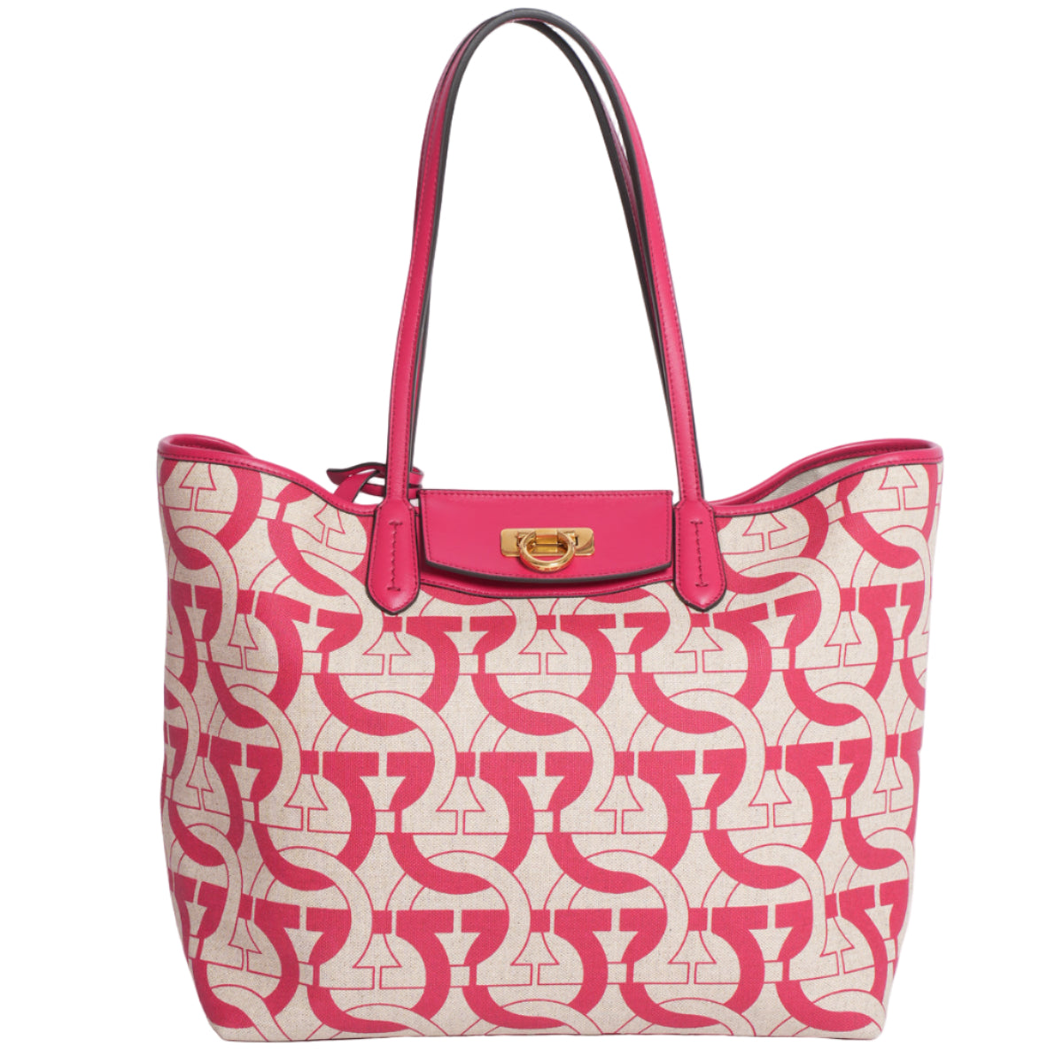 Gancini canvas Tote Pink