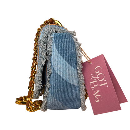 Bimba 9 small denim shoulder bag