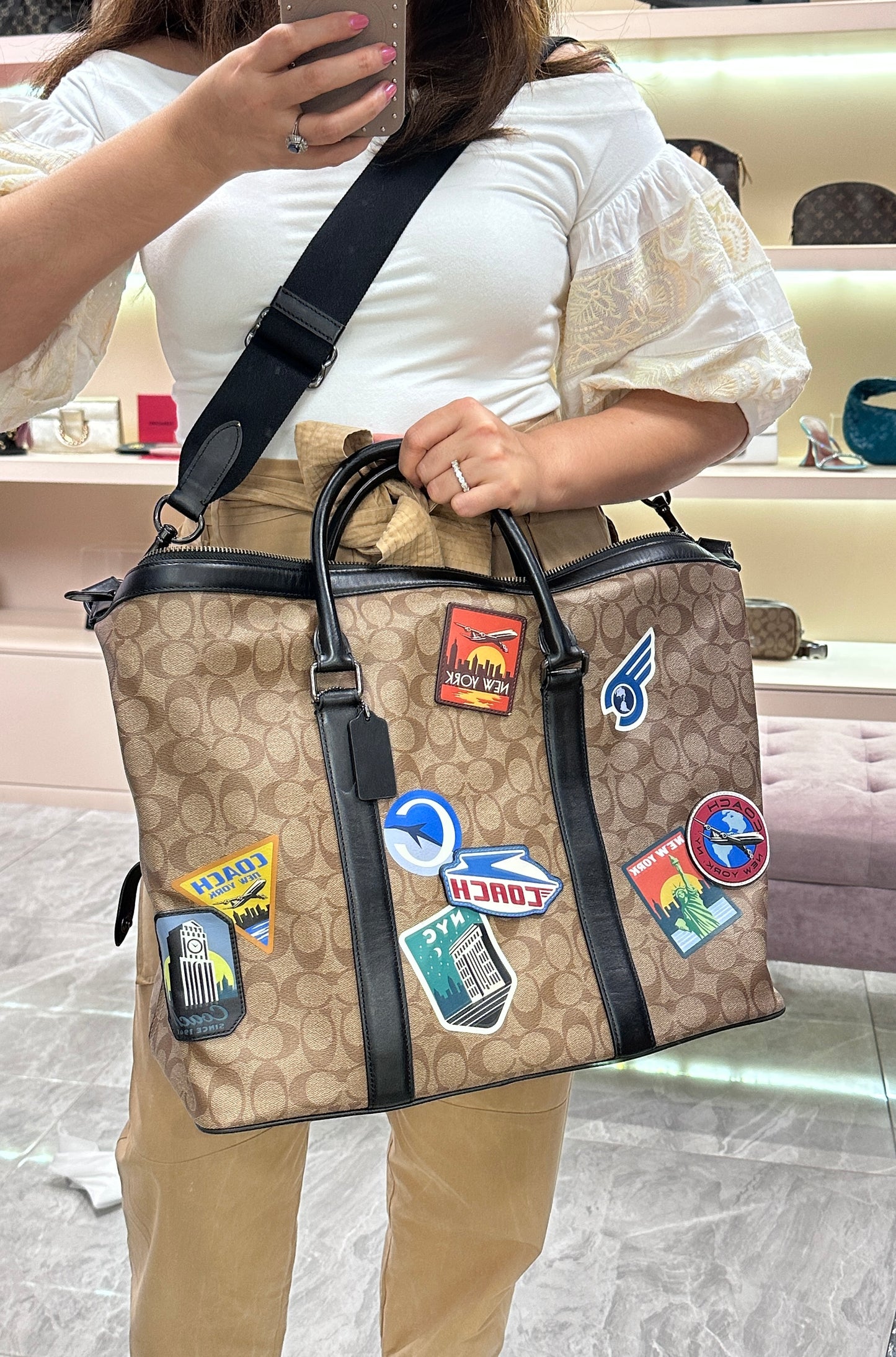 Coach Travel Signature Patches Bag