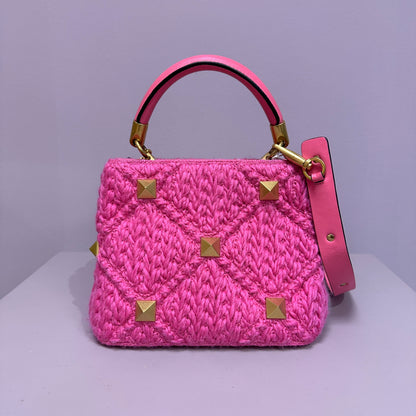 Roman Stud Handbag Pink