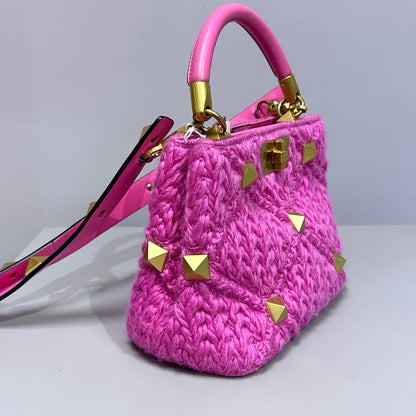 Roman Stud Handbag Pink