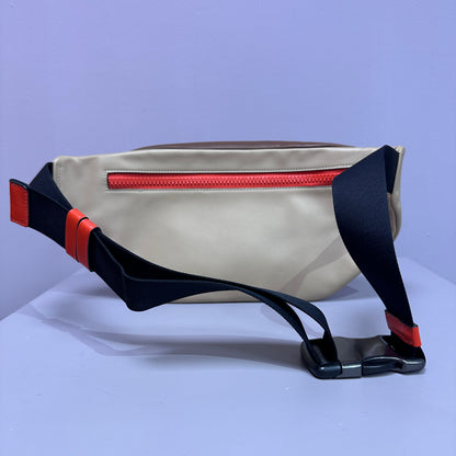 Belt bag crea y naranja