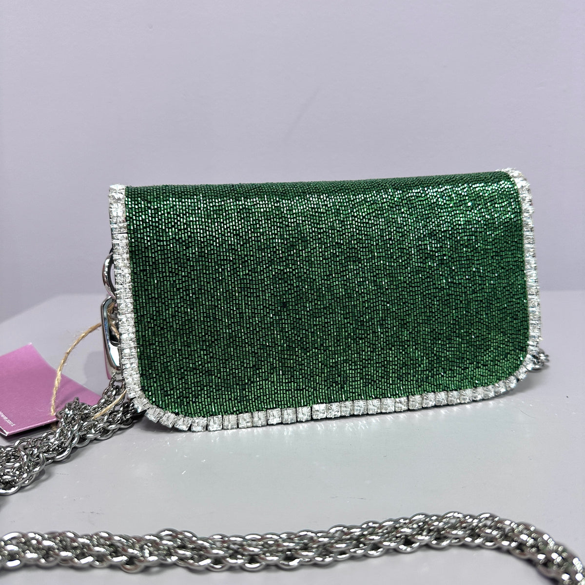 Embelished VLogo Mini Greeen/Silver
