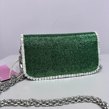 Embelished VLogo Mini Greeen/Silver