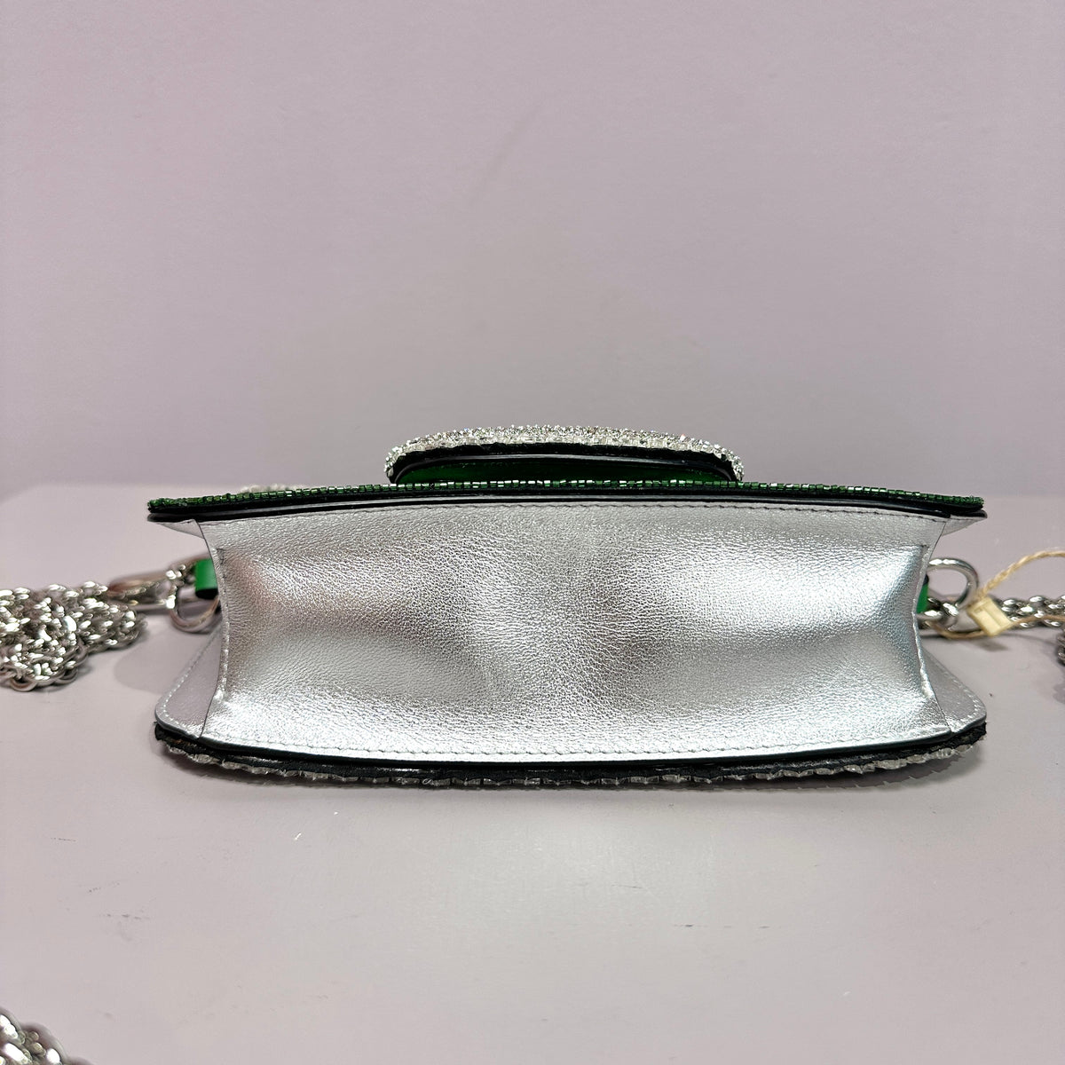 Embelished VLogo Mini Greeen/Silver