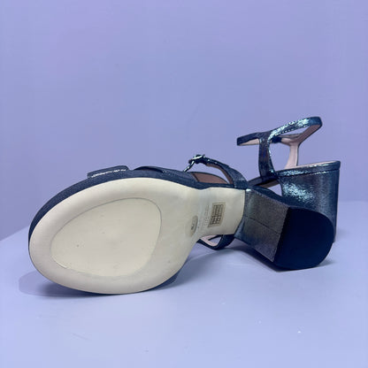 Stuart Weitzman Dayna platform gris metalico 7B