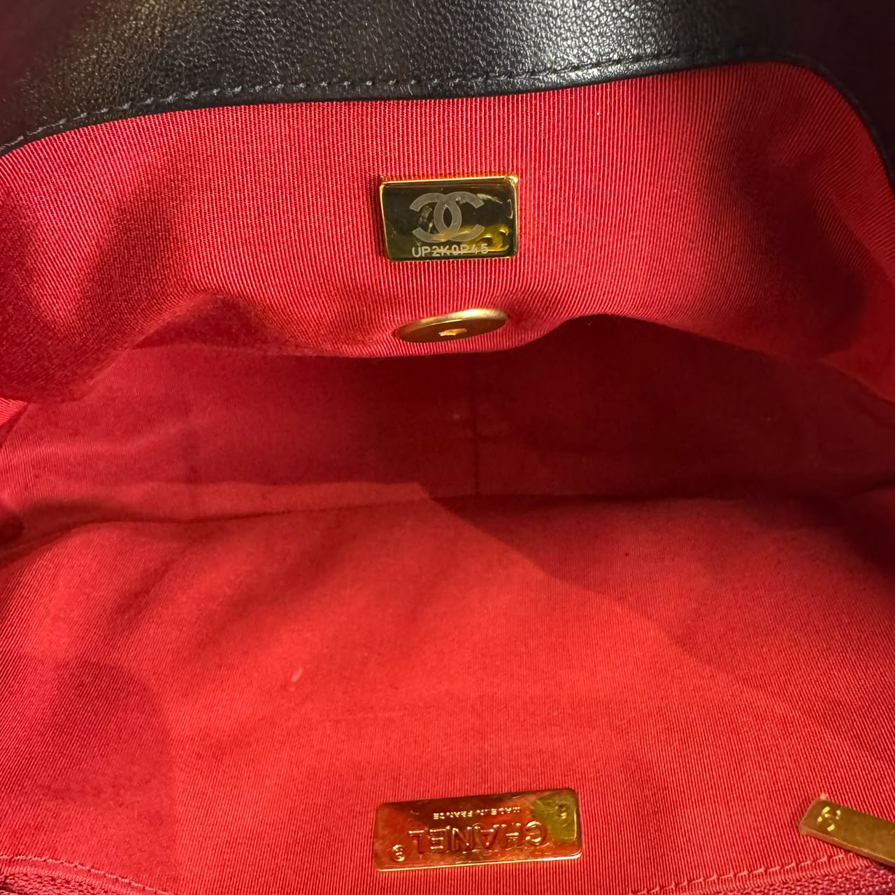 Bolso 19 Medium black lambskin