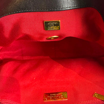 Bolso 19 Medium black lambskin