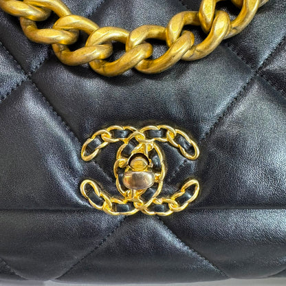 Bolso 19 Medium black lambskin