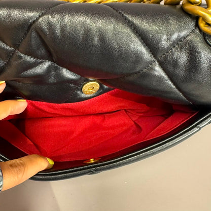Bolso 19 Medium black lambskin