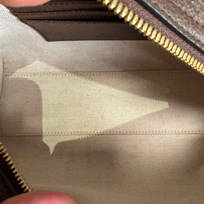 Ophidia small boston bag in beige and brown GG fabric
