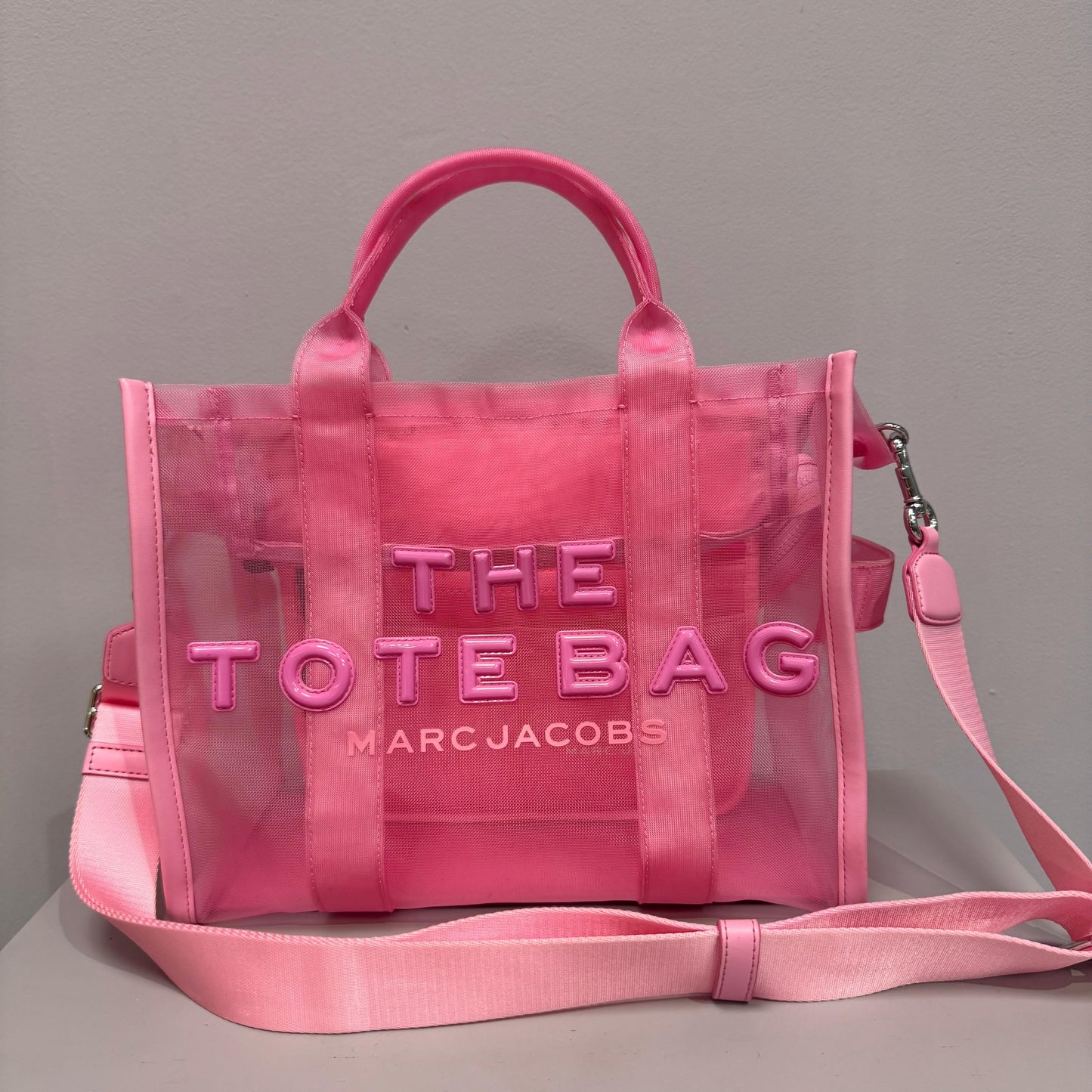 Mesh Pink Tote Bag