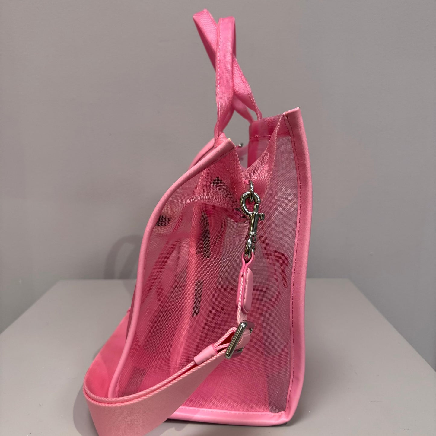 Mesh Pink Tote Bag