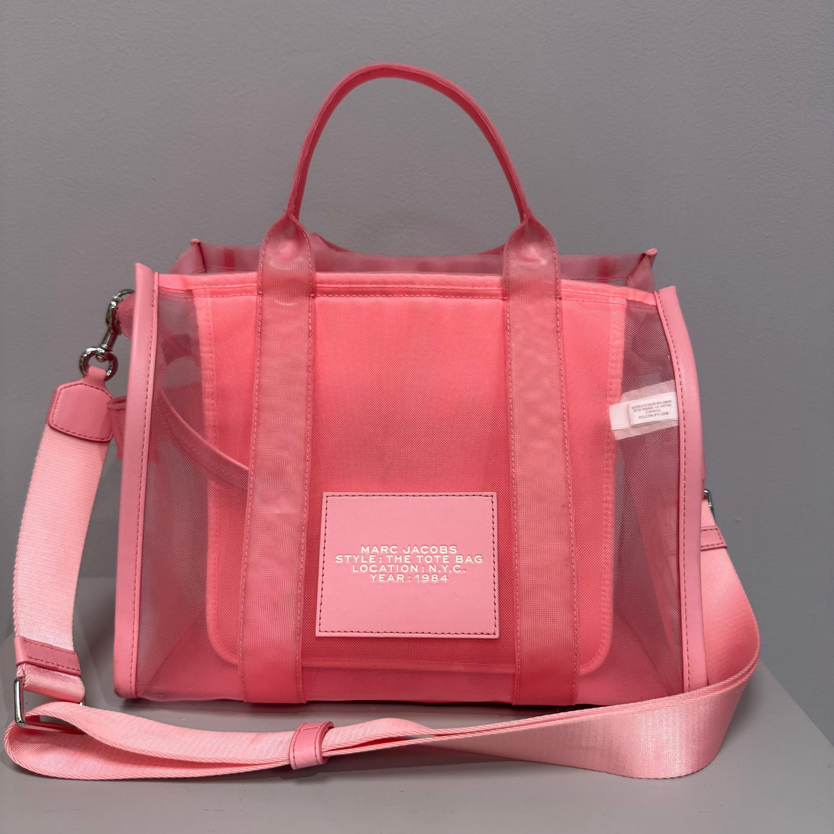 Mesh Pink Tote Bag