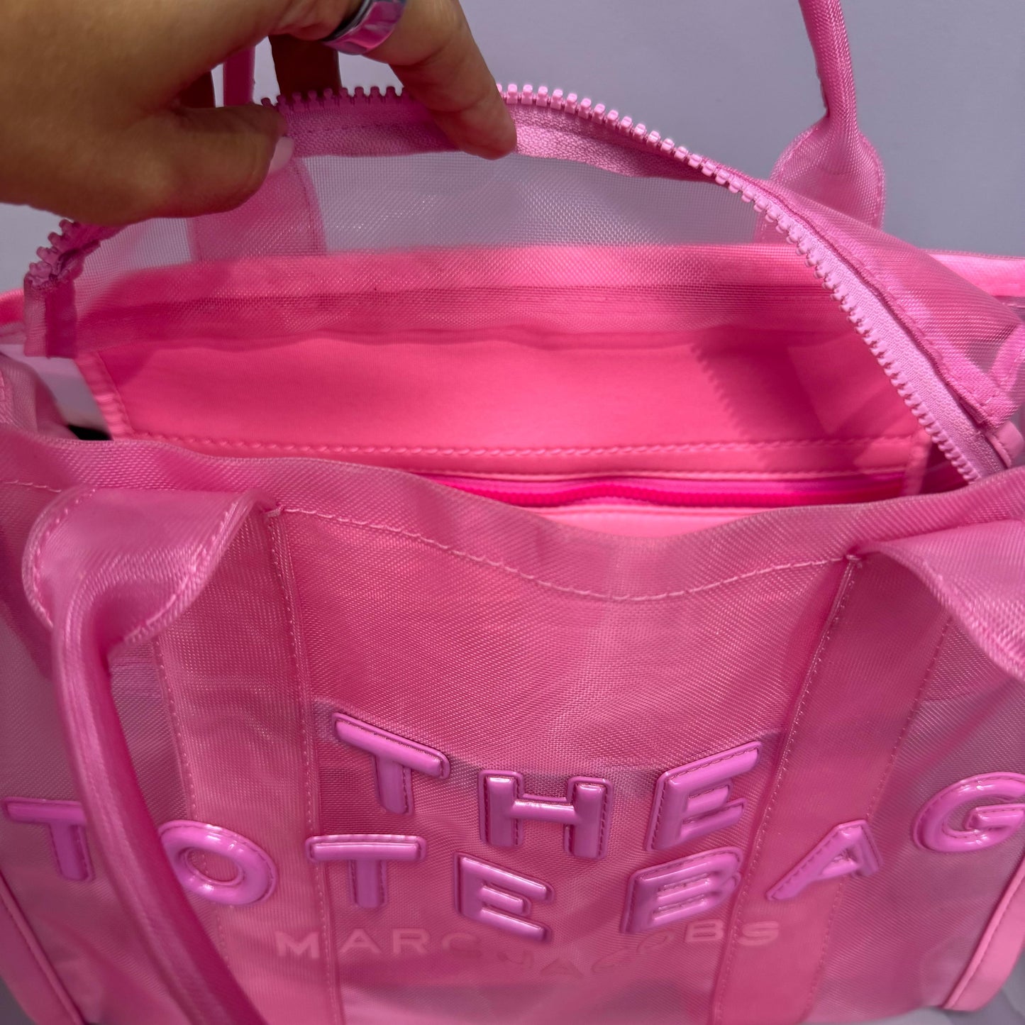 Mesh Pink Tote Bag