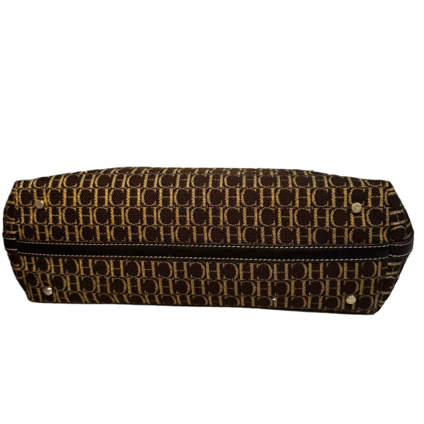 Shoulder tote de tela marrón