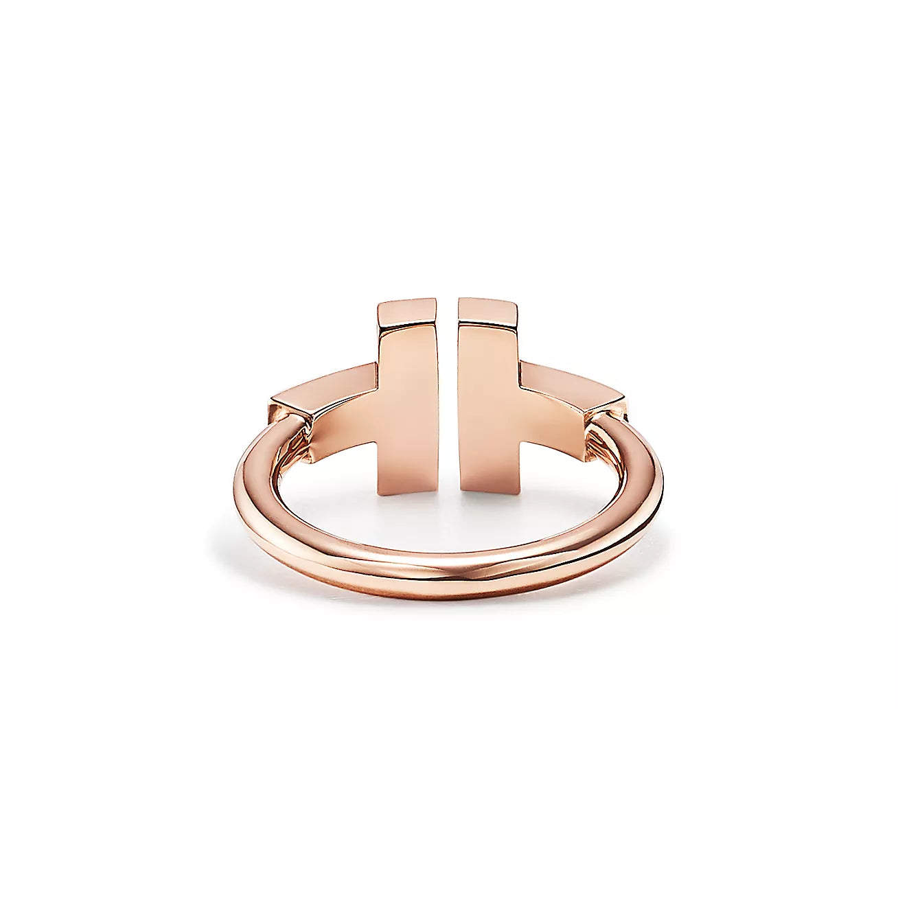 T Wire Ring in Rose Gold -Mother-of-pearl Talla 7